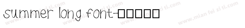 summer long font字体转换